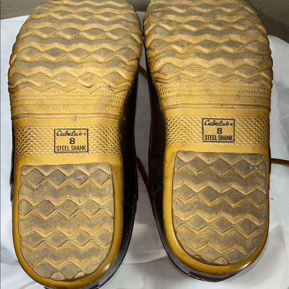 Cabela's Men's Brown and Tan Duck  Snow Waterproof Thinsulate Boots Sz 8 - Picture 4 of 7